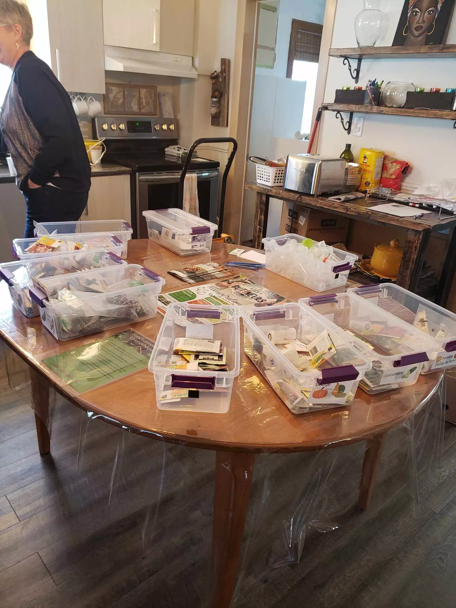 Visite de notre Grainothèque au Centre de femme